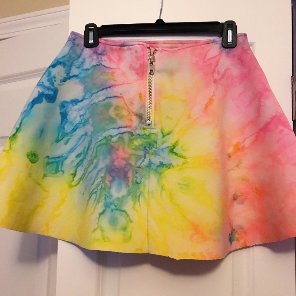 UNIF RAINBOW TIE DYE SKIRT